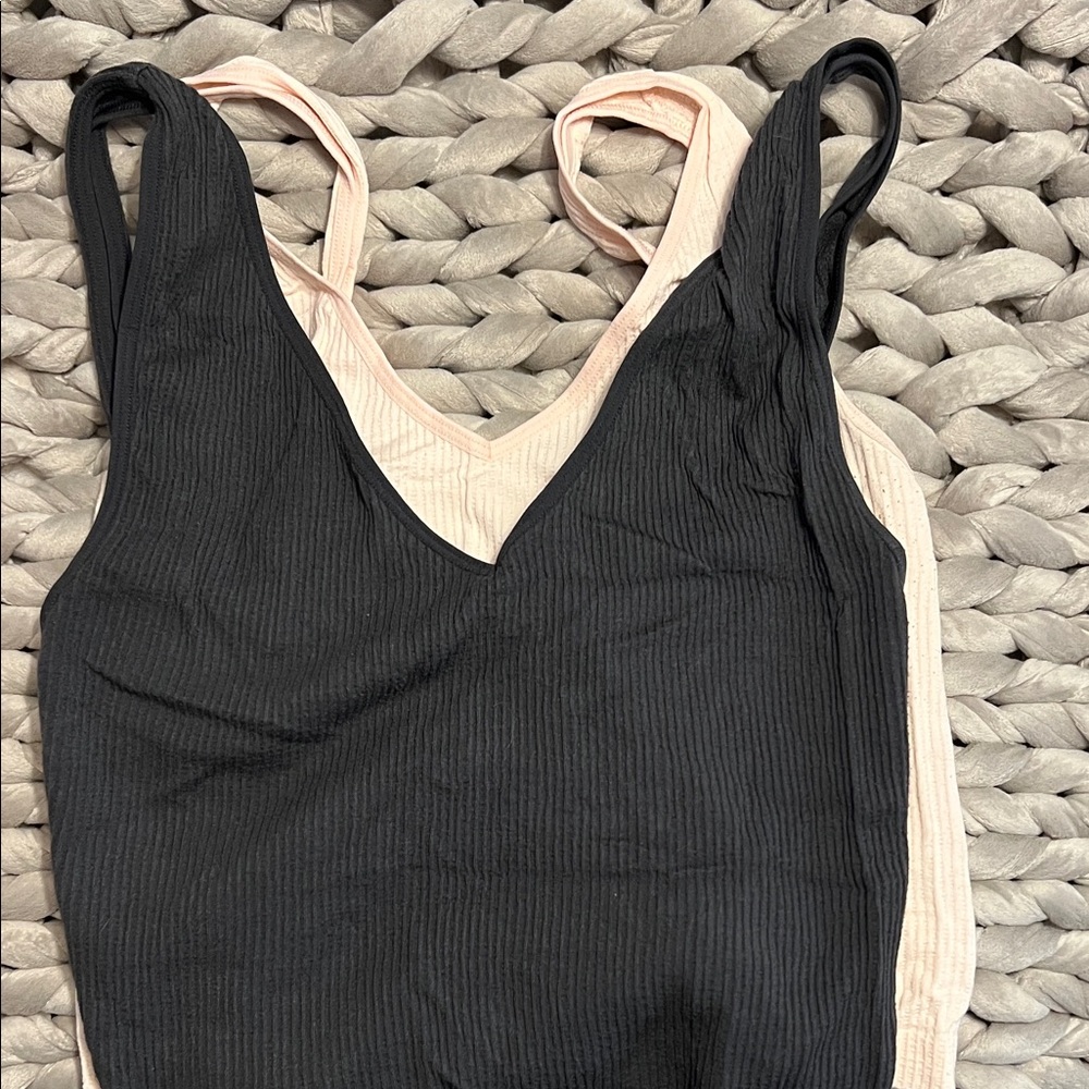 Ribbed Crop Tank Tops